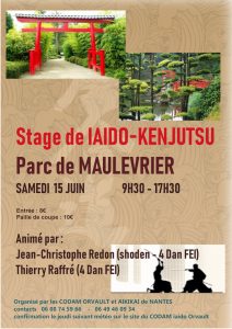 Stage de Iaido Kenjutsu au parc de Maulévrier